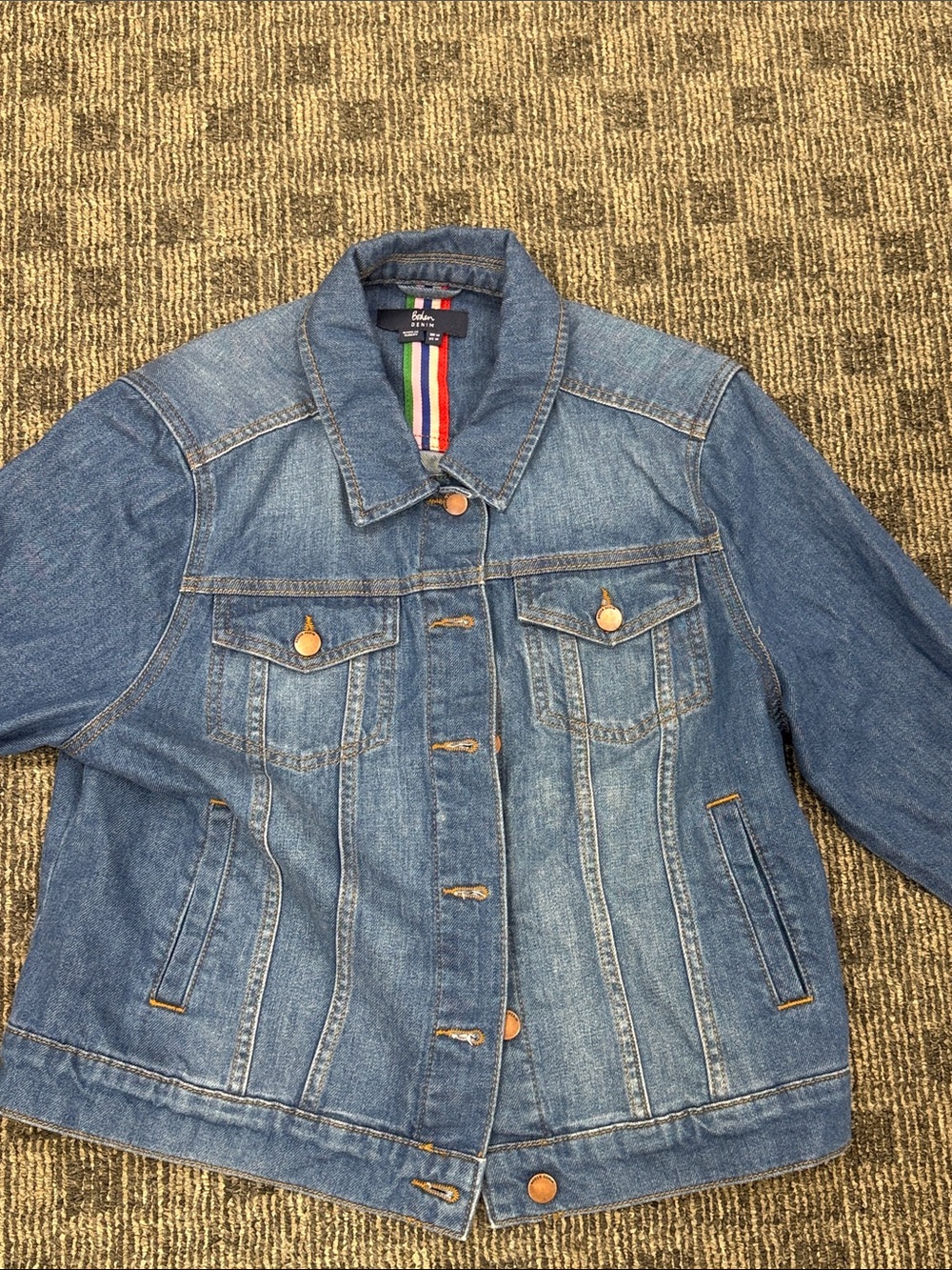 Boden Denim Classic Blue Jean Jacket | Women’s US 10 | 100% Cotton